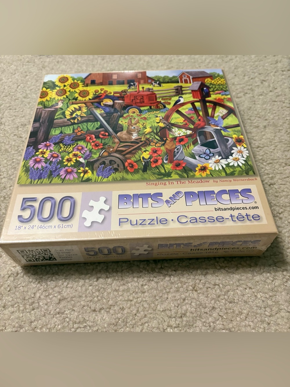 Bits and Pieces 500-Piece 'Singing In The Meadow' Puzzle — New